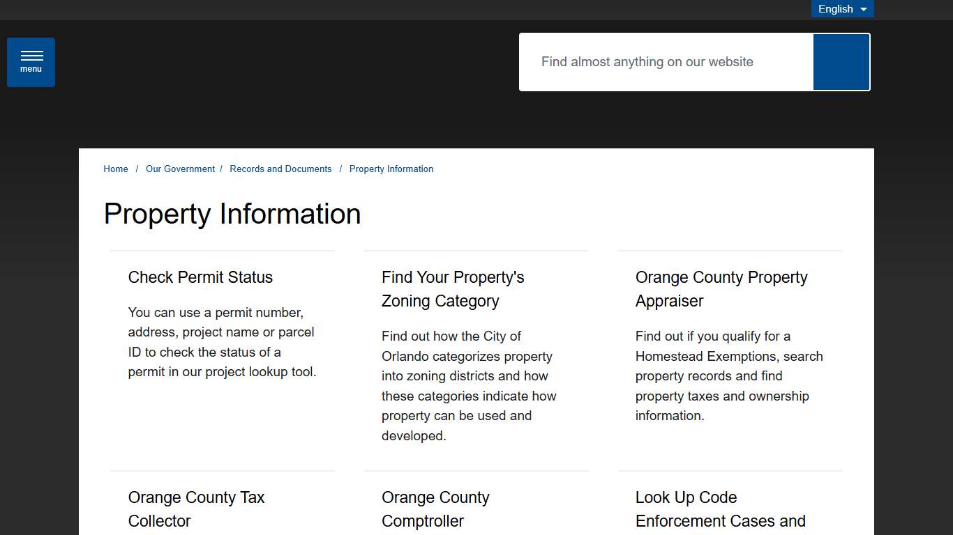 Property Information - City of Orlando